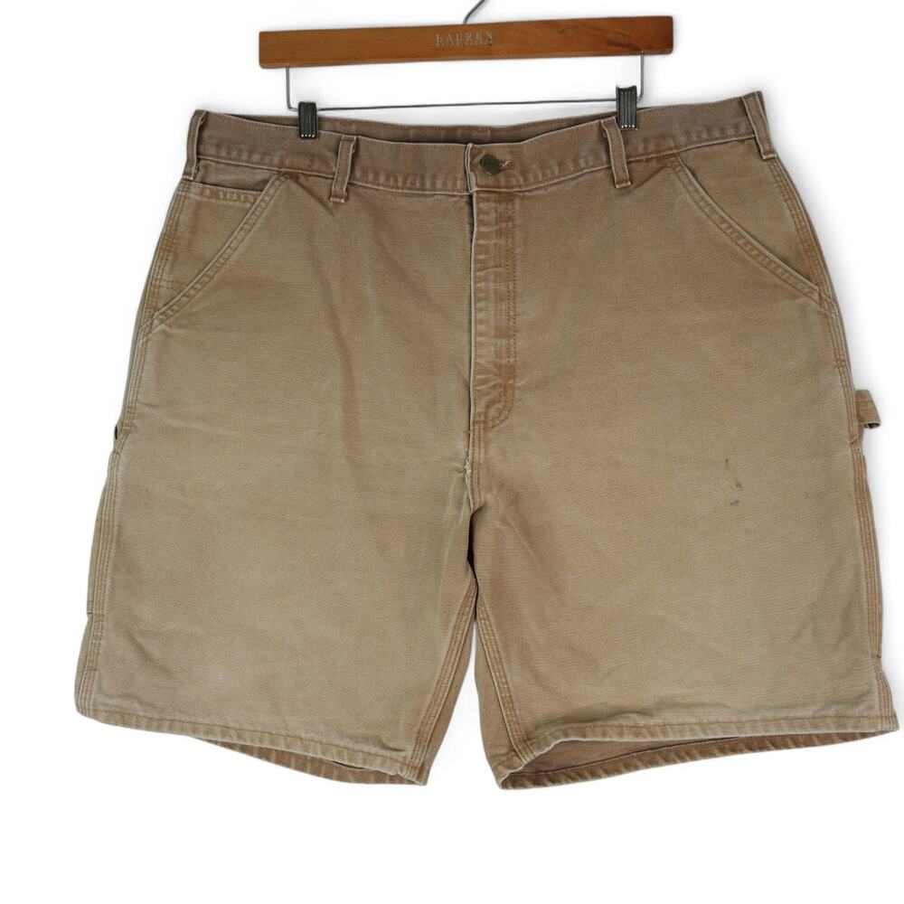 Vintage Carhartt Carpenter Shorts Mens 40x9 Brown Duck Canvas USA B25 BRN Union